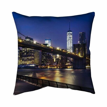 BEGIN HOME DECOR 26 x 26 in. City At Night-Double Sided Print Indoor Pillow 5541-2626-PH13